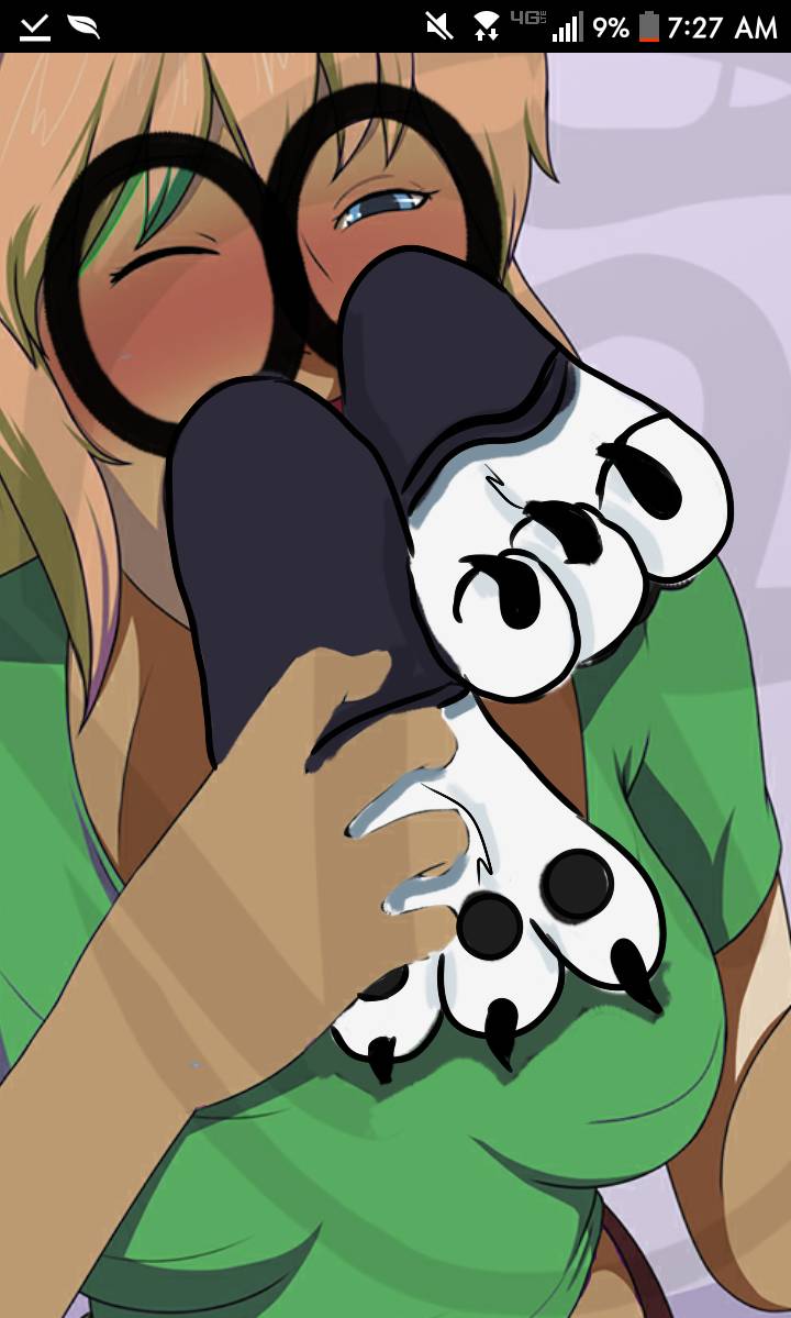 anthro canid canid_demon canine canis cute-cario demon eyewear feet female female/female foot_fetish glasses hellhound helluva_boss human humanoid loona_(helluva_boss) mammal oral_vore paw_out paws selfie tickling vore wolf