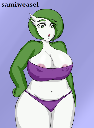 anthro chubby_female female gardevoir mature_female nintendo pok&eacute;mon pok&eacute;mon_(species) samiweasel solo video_games