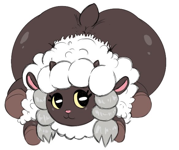 ambiguous_gender big_butt black_eyes bottomless brown_body butt clothed clothing feral fur horizontal_pupils huge_butt neom-daddy nintendo pok&eacute;mon pok&eacute;mon_(species) pupils sitting smile solo video_games white_body white_fur white_wool wool_(fur) wooloo