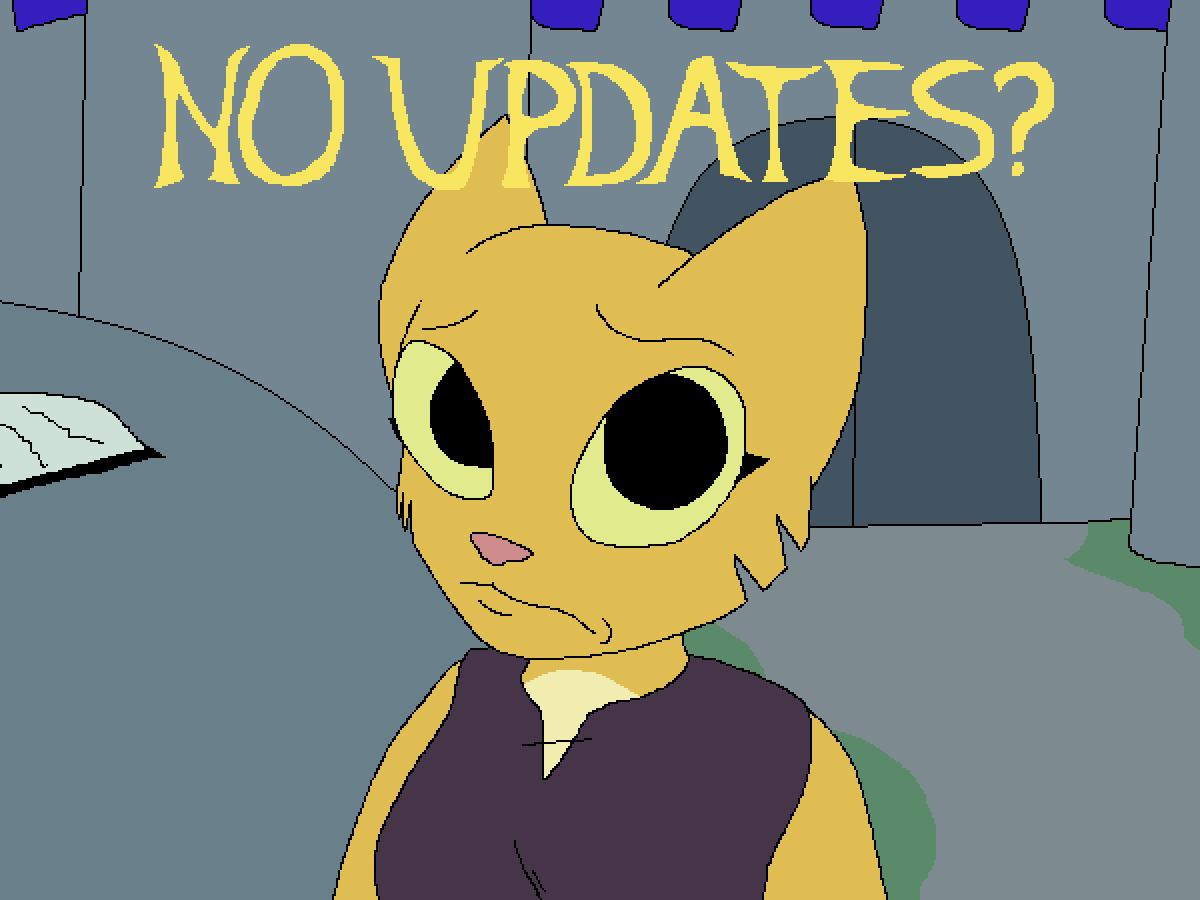 2022 anthro bethesda_softworks clothed clothing disappointed english_text felid female fur humor katia_managan khajiit looking_at_viewer mammal meme no_bitches? outside prequel solo text the_elder_scrolls unknown_artist video_games webcomic yellow_body yellow_fur