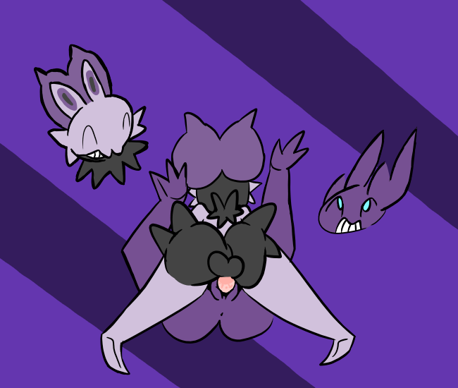 anthro axofrogl duo female male male/female nintendo noibat pok&eacute;mon pok&eacute;mon_(species) sableye video_games