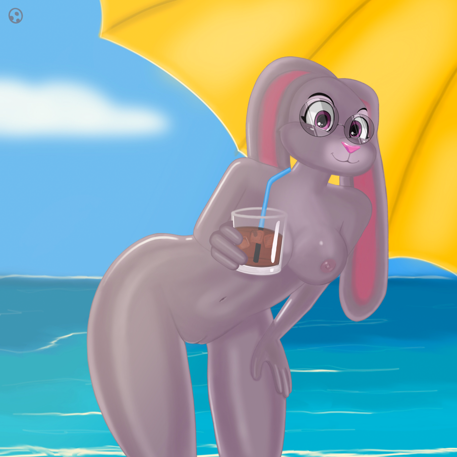 anthro anthrofurry available beach chill disney female femalefur genitals hair hopps humor judy lagomorph leporid mammal nipples nude patreon pinup portrait pose pussy rabbit reward seaside shady_girl solo version zootopia