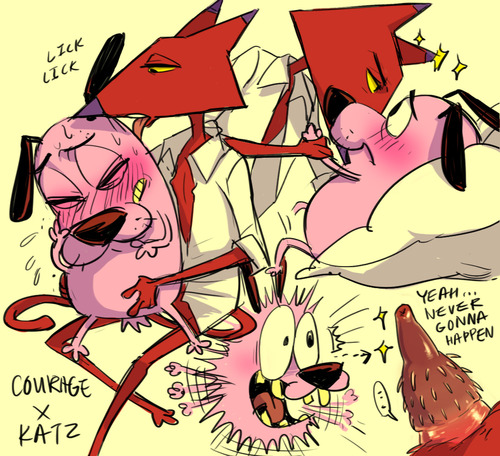 anatomically_correct anatomically_correct_genitalia anatomically_correct_penis anthro big_eyes black_eyebrows black_eyes blush blush_lines blushing_profusely bodily_fluids brown_ears brown_nose c2ndy2c1d canid canine canis cartoon_network clenched_teeth clothed clothing courage_the_cowardly_dog courage_the_cowardly_dog_(character) crows_feet domestic_cat domestic_dog dress_shirt duo embarrassed english_text eye_contact eyebrows eyes_closed felid feline felis foreplay freaking_out freckles fur genitals half-closed_eyes hand_holding head_on_pillow holding_another holding_partner holding_person humor imminent_sex interspecies junkmixart katz_(courage_the_cowardly_dog) licking licking_another licking_partner looking_at_another looking_at_genitalia looking_at_partner looking_at_penis looking_down low_res lying male male/male mammal narrowed_eyes nervous nervous_sweat nude on_back on_lap on_pillow partially_clothed penile_spines penis personal_grooming pillow pink_body pink_fur pupils purple_ears purple_nose red_body red_fur romantic romantic_ambiance romantic_couple scared screaming sensual shirt shy simple_background sitting size_difference slit_pupils social_grooming sparkles star sweat sweatdrop sweating_profusely teasing teeth text thick_eyebrows tongue tongue_out topwear undone_shirt whiskers yellow_background yellow_sclera