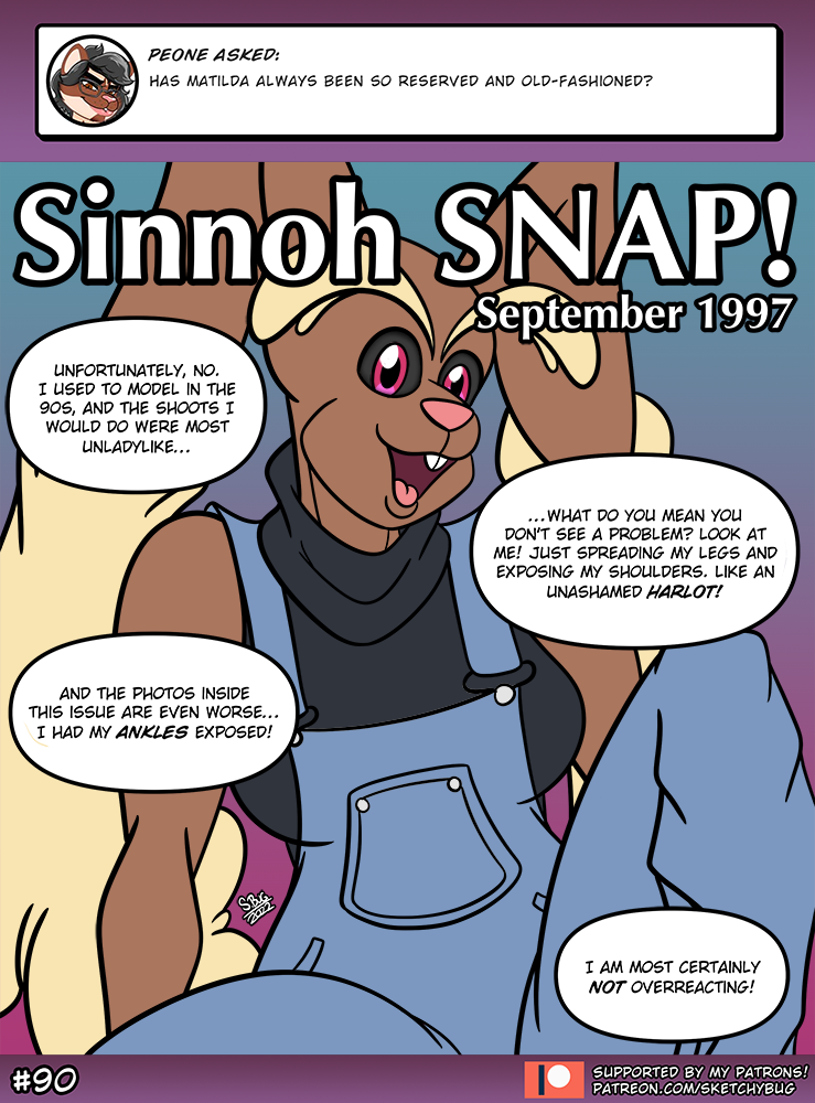 1990s 90s_clothing anthro clothing cover female looking_at_viewer lopunny magazine_cover matilda_the_lopunny nintendo overalls pok&eacute;mon pok&eacute;mon_(species) sketchybug smile solo video_games