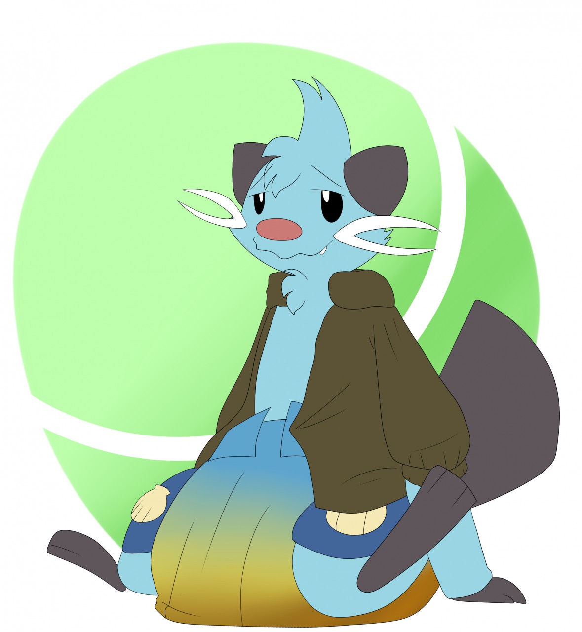 anthro archived_source biped bodily_fluids clothed clothing dewott diaper digital_drawing_(artwork) digital_media_(artwork) feces fenelek fur genital_fluids hair hi_res male messy_diaper nintendo oscar_(liftzors) pok&eacute;mon pok&eacute;mon_(species) scat simple_background sitting soiled_diaper soiling solo urine video_games wet_diaper wetting