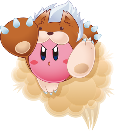 ambiguous_gender angry_eyes animal_kirby blush canid canine claws clothing costume dust dust_cloud fursuit kirby kirby_(series) low_res mammal nintendo official_art open_mouth pink_body solo unknown_artist video_games waddling_head