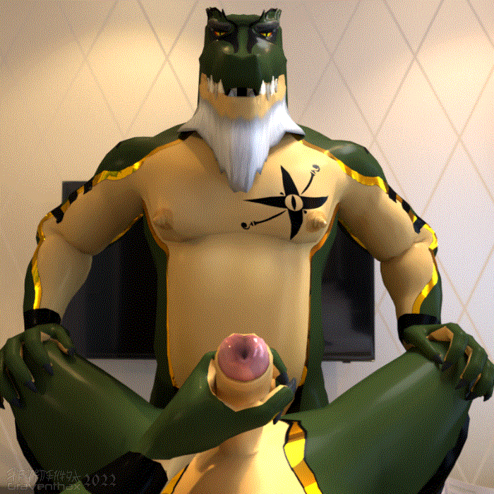 2022 3d_(artwork) 5_fingers animated anthro anthro_on_anthro anthro_penetrated anthro_penetrating anthro_penetrating_anthro beard crocodile crocodilian crocodylid digital_media_(artwork) duo erection facial_hair fingers first_person_view foreskin genitals graventhax green_body hand_on_knee hand_on_leg humanoid_genitalia humanoid_penis inside loop male male/male male_penetrated male_penetrating male_penetrating_male male_pov nipples nude penetration penis pupils red_sclera reptile scalie sharp_teeth slit_pupils teeth television watermark