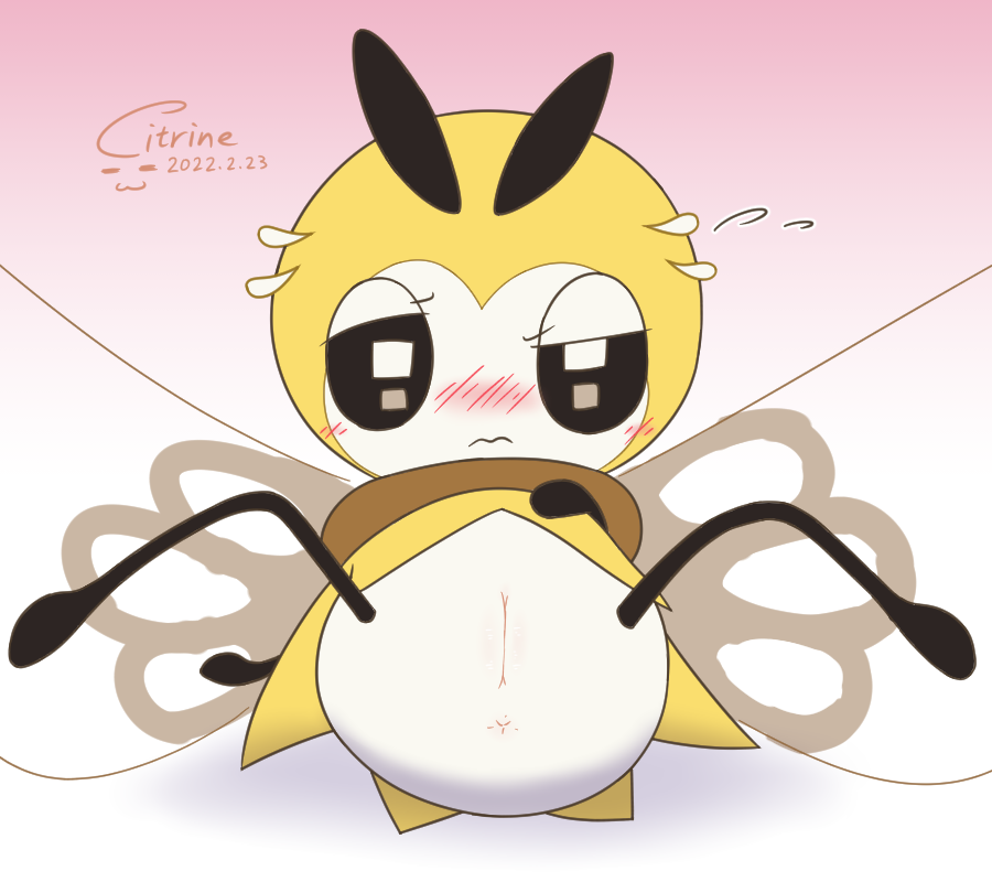 citrine1105 female feral genitals nintendo pok&eacute;mon pok&eacute;mon_(species) pussy ribombee solo video_games