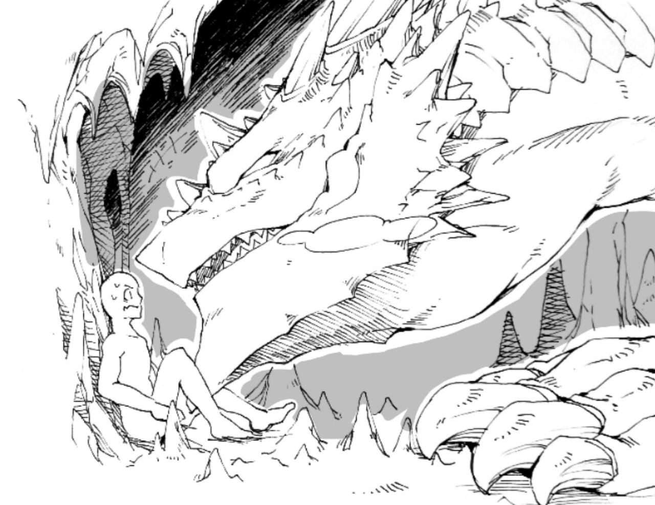 ambiguous_gender cave dera_kimidori dragon duo feral human mammal size_difference
