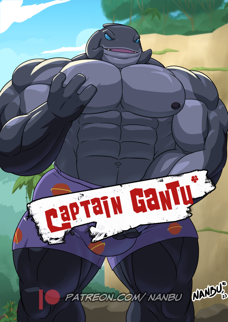 2023 3_fingers abs alien alien_humanoid areola artist_name biceps big_muscles blue_eyes bulge cel_shading censored character_name clothed clothing detailed_bulge digital_drawing_(artwork) digital_media_(artwork) disney english_text fingers gantu genital_outline grey_areola grey_body grey_nipples grey_skin huge_muscles humanoid lilo_and_stitch male muscular muscular_humanoid muscular_male nanbuskhan navel nipples open_mouth open_smile outside palm_tree patreon patreon_logo pec_grab pecs penis_outline plant shaded smile solo text thick_thighs topless topless_male tree uncensored_version_at_paywall url