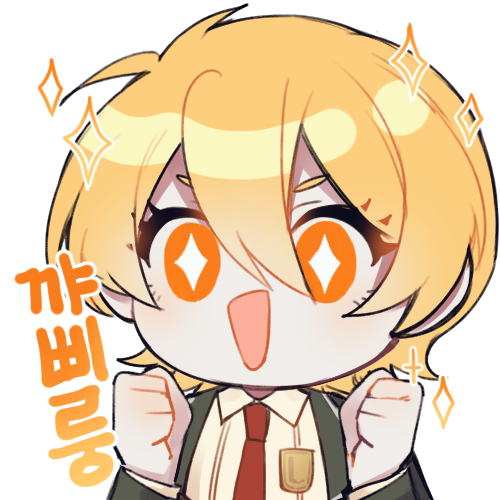 1girl black_coat blonde_hair coat collared_shirt don_quixote_(project_moon) korean_text limbus_company lowres necktie open_mouth pkill515 project_moon red_necktie shirt short_hair smile solo sparkling_eyes translation_request transparent_background upper_body white_shirt yellow_eyes