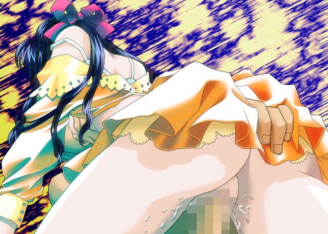 1girl all_fours ass ass_focus ass_grab back bangs blue_hair bow bra breast_grab breast_sucking breasts breasts_outside carnelian censored clothed_sex dutch_angle foreshortening from_behind from_side game_cg girl_on_top grabbing hair_bow hetero lace long_hair long_sleeves mosaic_censoring no_panties off_shoulder penis petticoat puffy_long_sleeves puffy_sleeves pussy pussy_juice revolver_(game) sex shirt shirt_lift short_hair sideboob skirt sleeve_cuffs small_breasts solo_focus spread_legs straddling strap_slip underwear upskirt vaginal wavy_hair white_bra