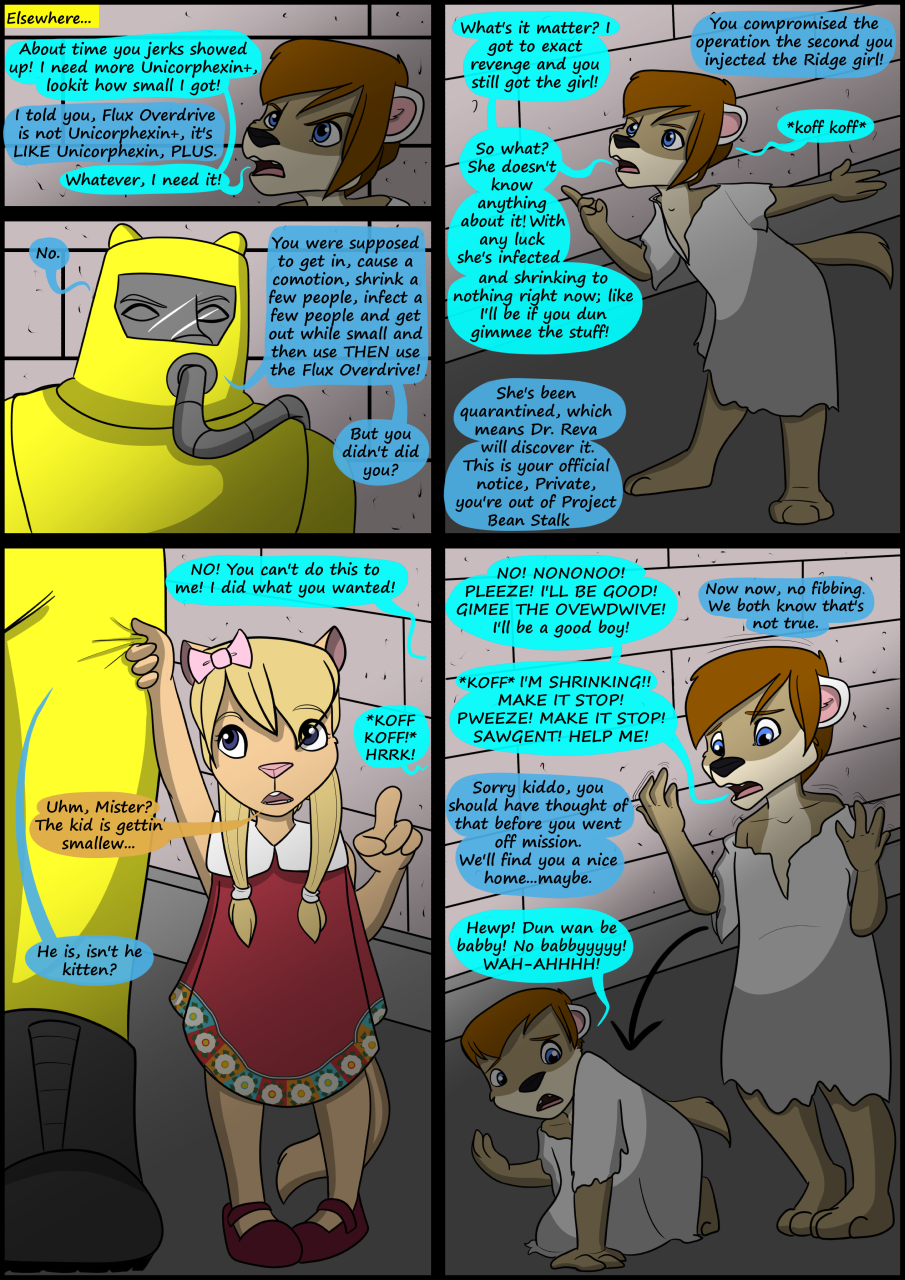 2019 anthro biped collaboration comic detailed_background dialogue english_text female fur group hair hi_res kammypup kammypup_(artist) regression runt_(artist) standing text young