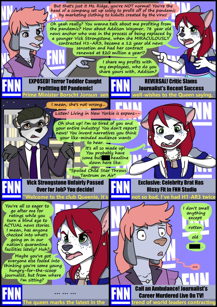 2021 anthro biped censored_text collaboration comic detailed_background dialogue english_text female fur group hair hi_res kammypup kammypup_(artist) male necktie open_mouth runt_(artist) sitting speech_bubble standing text