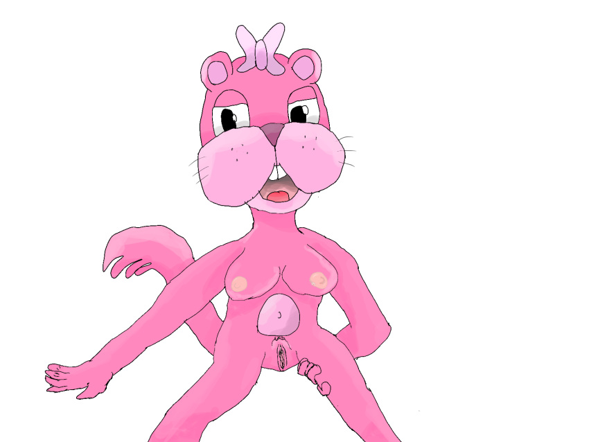 animal_humanoid anthro breasts cartoon_network female fluffer_nutter foster's_home_for_imaginary_friends foster's_home_for_imaginary_friends_fluffer_nutter fur genitals hi_res humanoid mammal mammal_humanoid open_mouth pink_body pink_bow pink_fur pink_tail purple_nose pussy rodent rodent_humanoid sciurid sciurid_humanoid solo tail tree_squirrel_humanoid unifox100