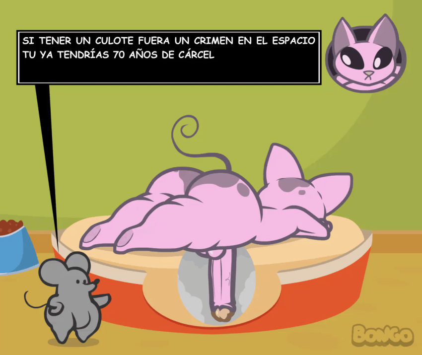 animated big_butt big_penis bonguitoweon butt duo felid feline feral genitals humanoid_genitalia humanoid_penis jiggling kid_vs._kat male mammal mouse mr._kat murid murine penis rodent spanish_text text thick_thighs translation_check translation_request wiggle