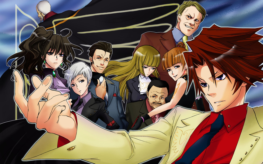 jpeg_artifacts natsumi_kei umineko_no_naku_koro_ni ushiromiya_battler ushiromiya_eva ushiromiya_hideyoshi ushiromiya_kinzo ushiromiya_krauss ushiromiya_kyrie ushiromiya_natsuhi ushiromiya_rosa ushiromiya_rudolf