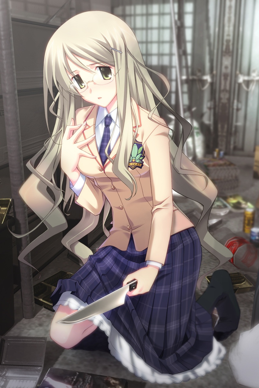 chaos;head kusunoki_yua megane seifuku tagme