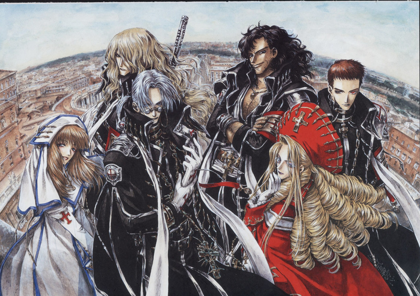 abel_nightroad caterina_sforza hugue_de_watteau kate_scott leon_garcia_de_asturias tres_iqus trinity_blood