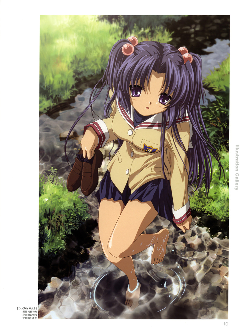 clannad feet ichinose_kotomi ikeda_kazumi seifuku