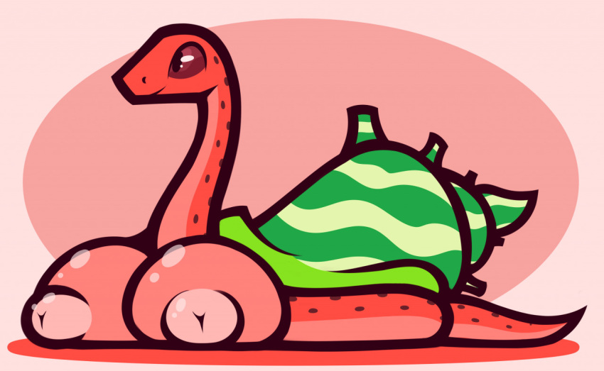 big_breasts breasts female feral gastropod ikakins mollusk nipples red_body red_eyes red_skin reptile scalie shell snail snake snittle solo