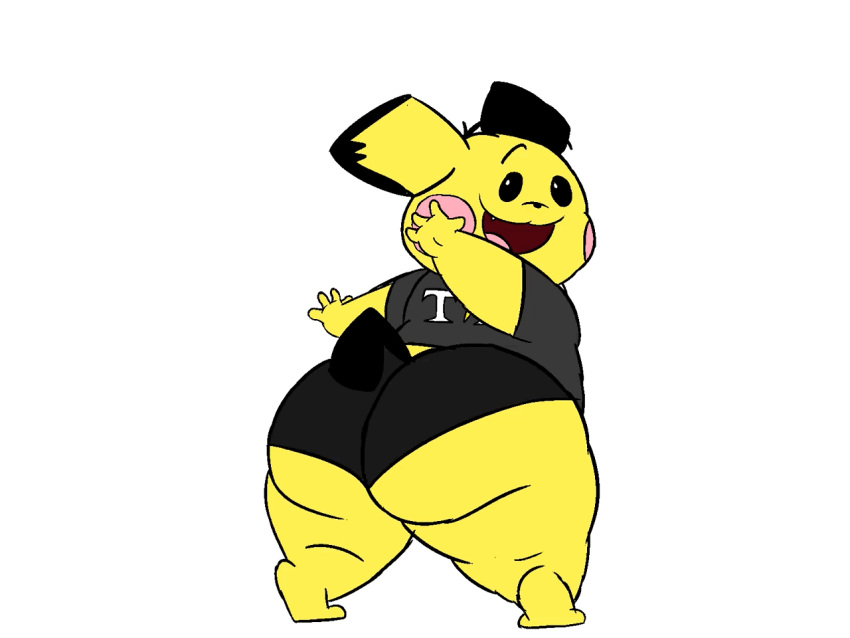 animated anthro big_butt bouncing_butt butt game_(disambiguation) male nintendo pace_(blastoiseanimator) pichu pok&eacute;mon pok&eacute;mon_(species) short_stack small_feet solo spanking video_games yellow_body