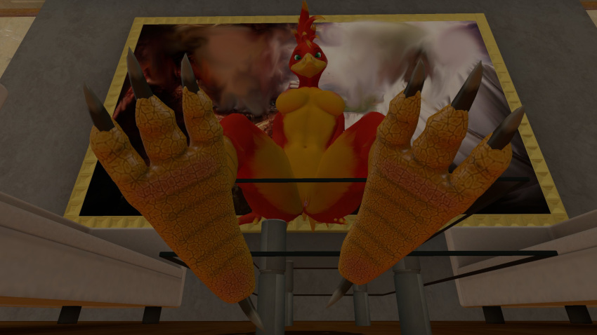 3d_(artwork) anthro avian banjo-kazooie bird bird_feet breasts butt digital_media_(artwork) feet female foot_fetish foot_focus genitals hi_res kazooie looking_at_viewer mammal nude pussy rareware solo video_games