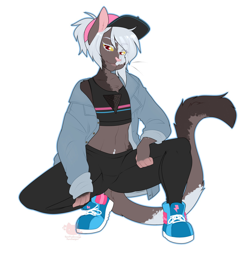 absurd_res anthro bechamel_(puffquff) clothed clothing domestic_cat felid feline felis female flat_chested footwear hi_res jacket kerothestrange mammal shoes topwear