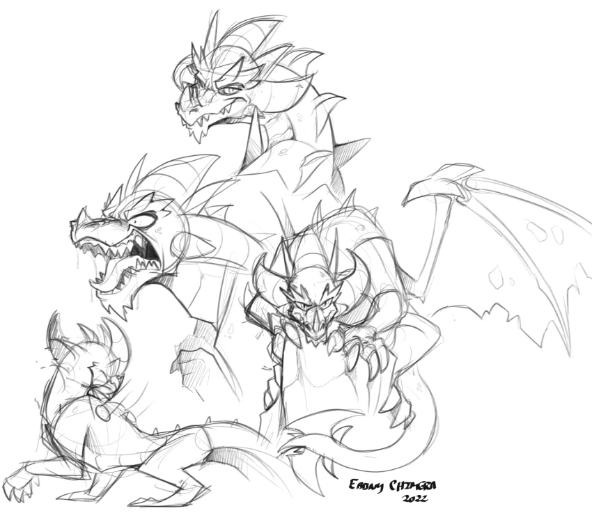 activision conditional_dnp dragon ebonychimera hi_res horn legend_of_spyro male malefor notched_wings sketch sketch_page snarling solo spiked_tail spikes spikes_(anatomy) spyro_the_dragon teeth tongue video_games wings