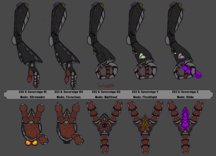 &lt;3 2021 absurd_res claws digital_media_(artwork) dildo evamal_(soulwing98) flashlight grey_body hi_res machine mechanical_arm metal metal_arm metallic model_sheet pawpads penetrable_sex_toy prosthetic prosthetic_limb red_pawpads sex_toy soulwing98 welder zero_pictured