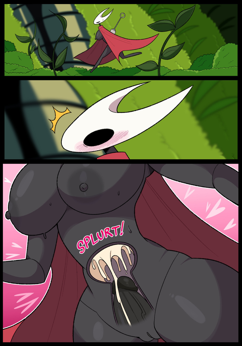 absurd_res anthro areola big_breasts big_butt big_penis blush bodily_fluids breasts butt cum cum_inside female genital_fluids genitals hi_res hollow_knight hornet_(hollow_knight) idolomantises nipples penis pussy solo team_cherry video_games