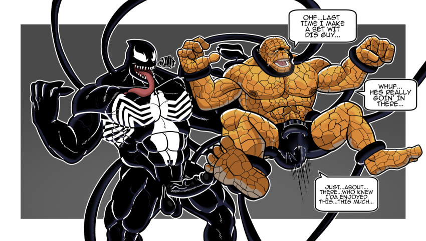 ben_grimm genitals hi_res hunter-husky male male/male marvel muscular nanothehedgehog penis sex tentacles the_thing venom