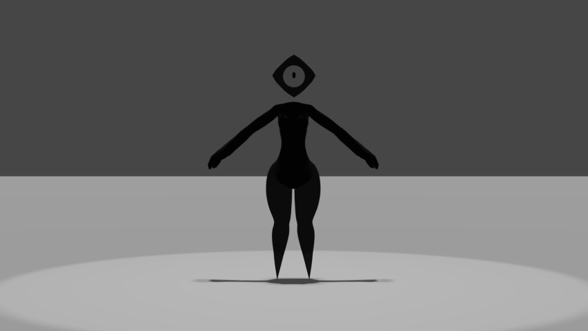 1_eye 3_fingers 3d_(artwork) anonymous_artist blender_(software) digital_media_(artwork) featureless_feet female fingers fr0gv0re front_view hi_res humanoid looking_at_viewer not_furry nude solo