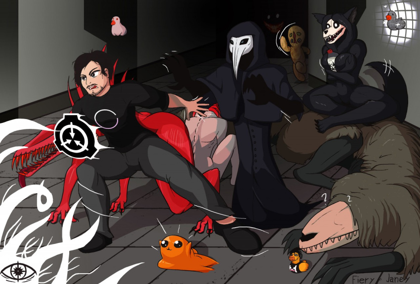 anthro female feral fieryashy group human male mammal markiplier scp-049 scp-087 scp-096 scp-1356 scp-1471 scp-1471-a scp-173 scp-682 scp-686 scp-939 scp-999 scp_foundation