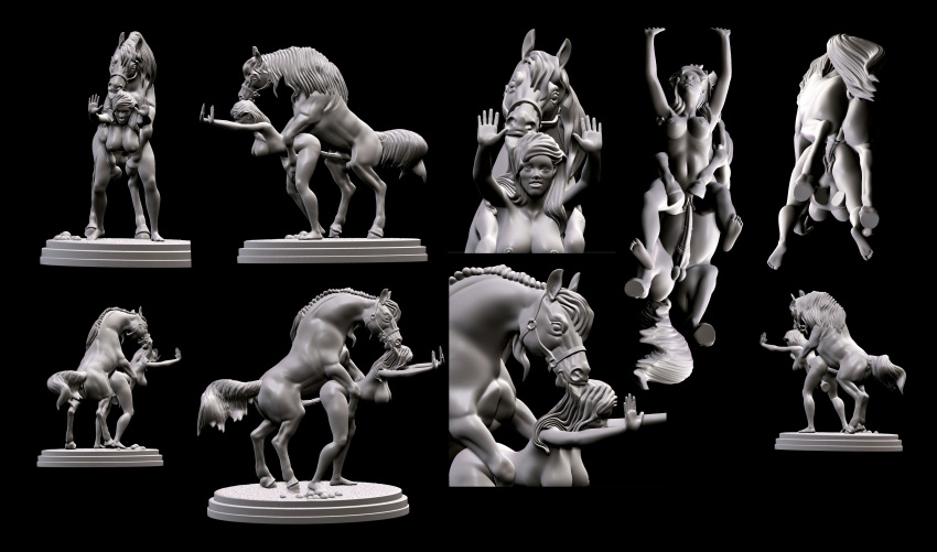 3d_(artwork) absurd_res balls bestiality digital_media_(artwork) duo equid equine female feral from_behind_position genitals hair hi_res hooves horse human invalid_tag male male/female mammal penetration penile penile_penetration penis penis_in_pussy pussy sculpture_(artwork) sex traditional_media_(artwork) vaginal vaginal_penetration vermilion888