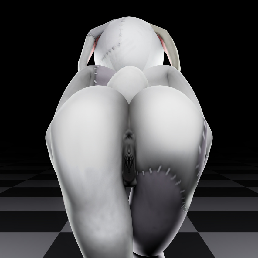 404four absurd_res anthro anus butt digital_media_(artwork) female five_nights_at_freddy's five_nights_at_freddy's:_security_breach genitals hi_res lagomorph leporid male mammal nude pussy rabbit scottgames simple_background solo vanny_(fnaf) video_games