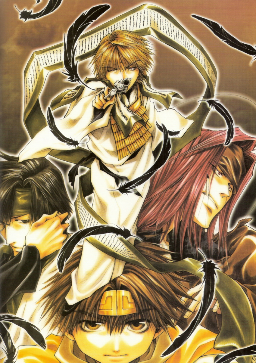 cho_hakkai genjou_sanzou male minekura_kazuya saiyuki saiyuki_reload sha_gojou son_goku_(saiyuki)