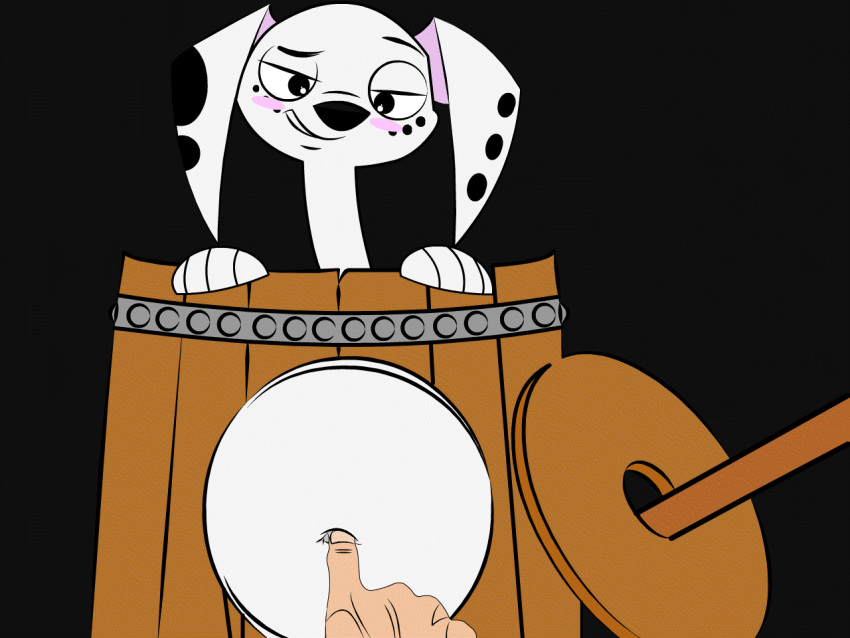 101_dalmatian_street 101_dalmatians 2d_animation animated barrel belly belly_focus black_body black_fur blush canid canine canis dalmatian deep_navel detailed_navel disney dodges_(artist) dolly_(101_dalmatians) domestic_dog female female_focus female_penetrated feral fingering floppy_ears fur glory_hole humanoid humanoid_hands mammal markings navel navel_depth navel_fetish navel_fingering navel_penetration navel_poke navel_rim penetration solo solo_focus spots spotted_body spotted_ears spotted_fur spotted_markings white_body white_fur