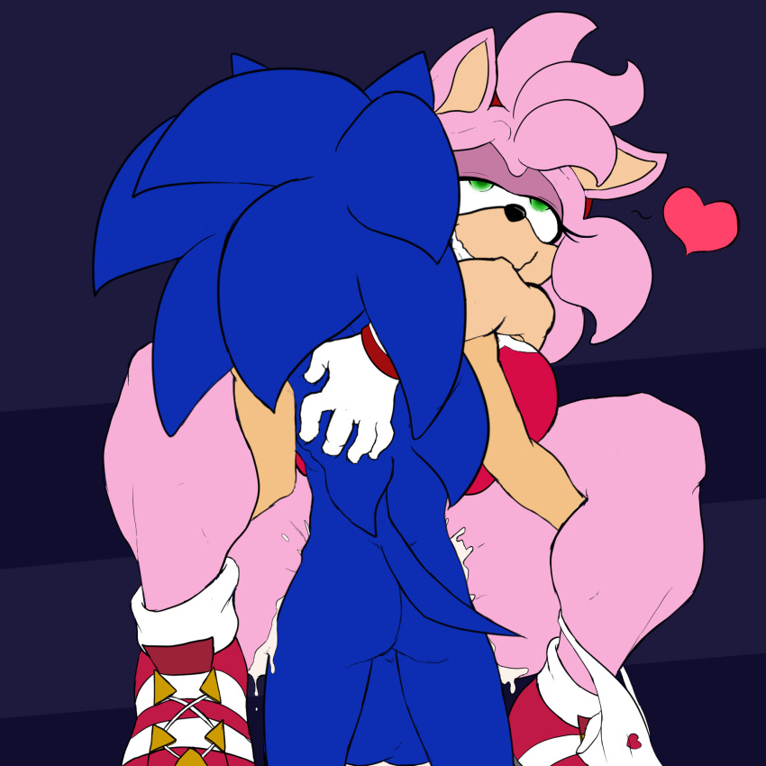 &lt;3 ahegao amy_rose animal_humanoid anthro arms_around_shoulders blue_body blue_fur bodily_fluids clothed clothing cum cum_in_pussy cum_inside curvy_figure duo eulipotyphlan eye_roll female flat_colors fur genital_fluids gloves hair half-closed_eyes handwear hedgehog hi_res humanoid lagomorph little-gray-bunny looking_pleasured male male/female mammal mammal_humanoid mario_and_sonic_at_the_olympic_games muscular_legs narrowed_eyes panties panties_around_one_leg panties_down partially_clothed pink_body pink_fur pink_hair romantic romantic_couple sega sex simple_background smile sonic_the_hedgehog sonic_the_hedgehog_(series) standing standing_sex underwear underwear_around_one_leg underwear_down voluptuous