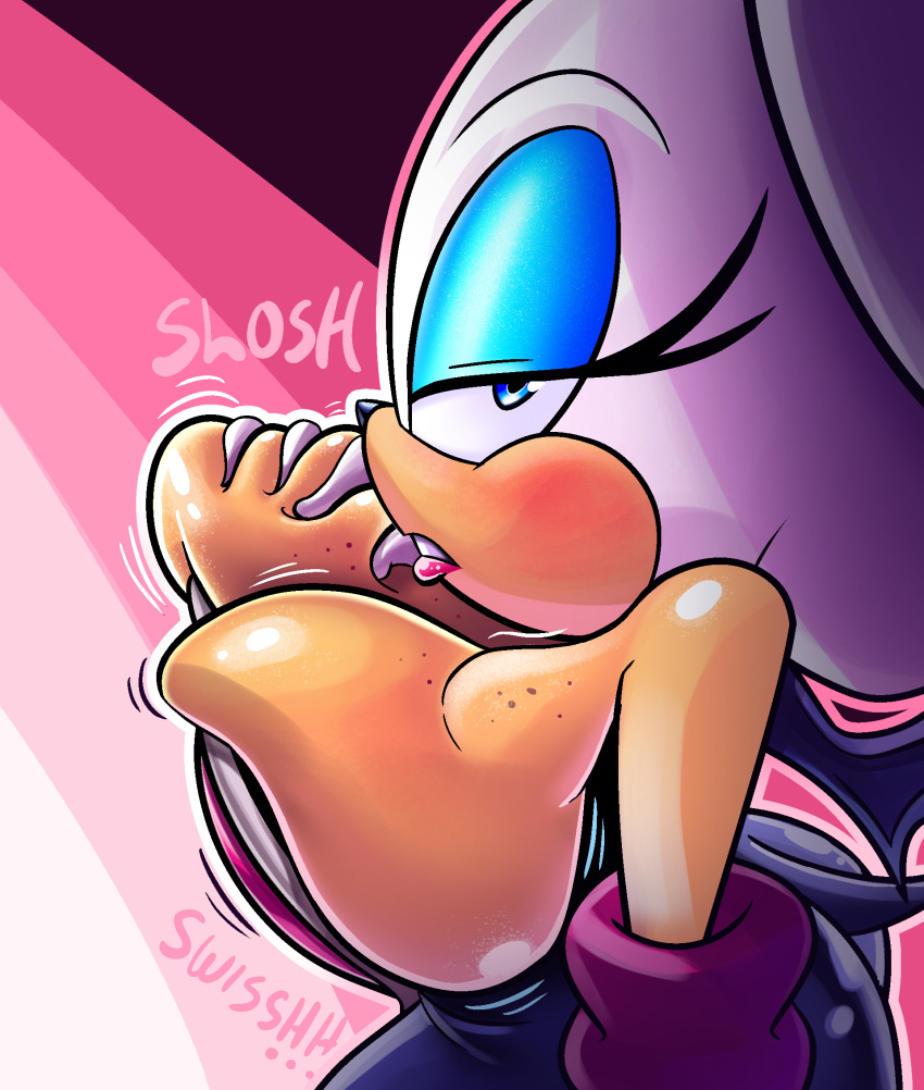 anthro bat_wings big_breasts big_butt bouncing_breasts breast_grab breast_squish breasts butt female freckles goonan hand_on_breast hi_res huge_breasts looking_at_viewer membrane_(anatomy) membranous_wings rouge_the_bat sega slosh sloshing_breasts solo sonic_the_hedgehog_(series) squish wings