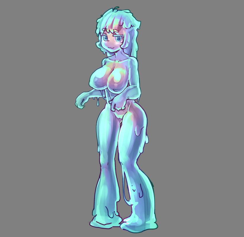 female futa_may_cry kblankii monster slime smile solo