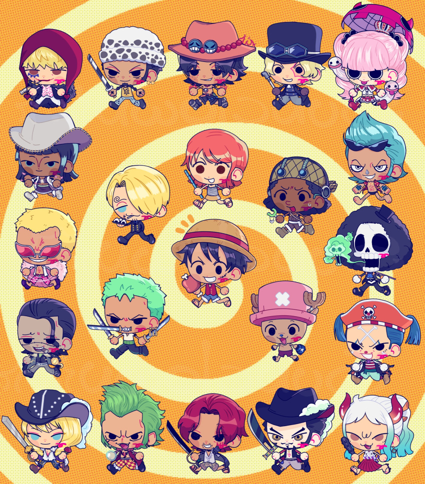 4girls 6+girls :&lt; :p afro amputee antlers antlers_through_headwear aqua_hair ascot bag bandana bangs bartolomeo black_eyes black_hair blonde_hair blue_eyes blue_hair blush_stickers body_fur boned_meat brook brown_eyes brown_fur buggy_the_clown burn_scar camisole cane cape cavendish chibi cigar cigarette closed_mouth club_(weapon) coat coat_on_shoulders crocodile_(one_piece) crown cum curled_horns dark-skinned_female dark-skinned_male dark_skin detached_hood diell donquixote_doflamingo donquixote_rocinante dracule_mihawk earrings extra_arms eyebrows_visible_through_hair eyelashes facial facial_hair fangs fire flower food formal franky freckles full_body fur_coat furrowed_brow furry furry_male ghost goggles goggles_on_headwear grin gun hair_ornament hair_over_one_eye hair_slicked_back hair_stick hair_through_headwear hakama hakama_skirt hand_in_pocket handgun hat highres holding holding_food holding_gun holding_knife holding_slingshot holding_staff holding_sword holding_tray holding_weapon hood hood_down hood_up hoodie hook hook_hand hooves horns jacket japanese_clothes jewelry kanabou kimono knife long_hair long_nose long_sleeves makeup male_swimwear meat medium_hair missing_limb monkey_d._luffy mouth_hold multicolored_hair multicolored_horns multiple_girls mustache nami_(one_piece) nico_robin one_piece oni onigiri open_clothes open_coat open_mouth orange_hair overalls pale_skin pants parasol parted_bangs perona pink_hair plunging_neckline portgas_d._ace pussy red_hair red_horns red_nose rope roronoa_zoro rose sabo_(one_piece) sandals sanji scar scar_across_eye shanks shimenawa shirt shoes short_hair short_sleeves shorts sideburns sidelocks skeleton skirt sleeveless sleeveless_kimono sleeveless_shirt slingshot smile smirk spread_pussy staff straw_hat stubble suit suit_jacket sunglasses swim_briefs swirl sword tan tattoo tongue tongue_out tony_tony_chopper top_hat topless_male trafalgar_law tray triple_wielding two_side_up umbrella undead usopp v-shaped_eyebrows veins vest walking weapon white_hair yamato_(one_piece)