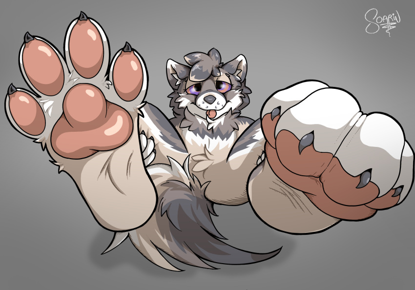 anthro feet foot_focus hi_res holding_legs holding_legs_up hypnosis male mind_control pawpads paws pink_pawpads pink_paws soarinarts soles solo wrinkled_feet