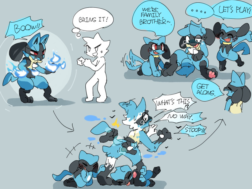 ... 3_toes ^_^ alternate_version_at_source ambiguous_gender anon anthro biped black_body black_fur black_hair blep blue_body blue_ears blue_fire blue_fur blue_tail bodily_fluids canid canine chest_spike colored colored_fire cute_fangs dialogue digital_media_(artwork) digitigrade ear_twitch elemental_manipulation english_text eyes_closed feet fire fire_manipulation forced forced_transformation fur gloves_(marking) grey_background group hair hand_spike happy human human_to_anthro jumping kemono leg_markings looking_at_another lucario mammal markings monotone_ears monotone_hair monotone_tail multicolored_body multicolored_fur netchy_boo nintendo nude open_mouth open_smile pawpads pink_pawpads pok&eacute;mon pok&eacute;mon_(species) red_eyes riolu simple_background sitting smile socks_(marking) species_transformation speech_bubble spikes spikes_(anatomy) standing tail_grab tail_motion tailwag tan_body tan_fur tears text toes tongue tongue_out transformation transformation_sequence video_games