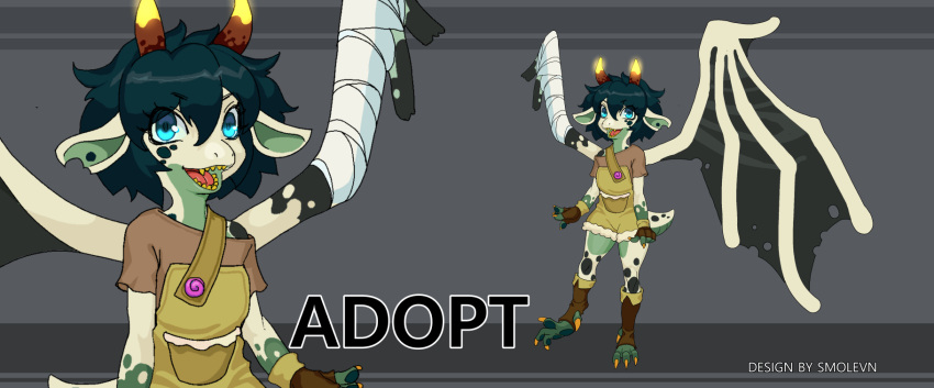 adopted anthro dragon drake_(disambiguation) female gnome goblin hi_res horn humanoid mini smolevn solo