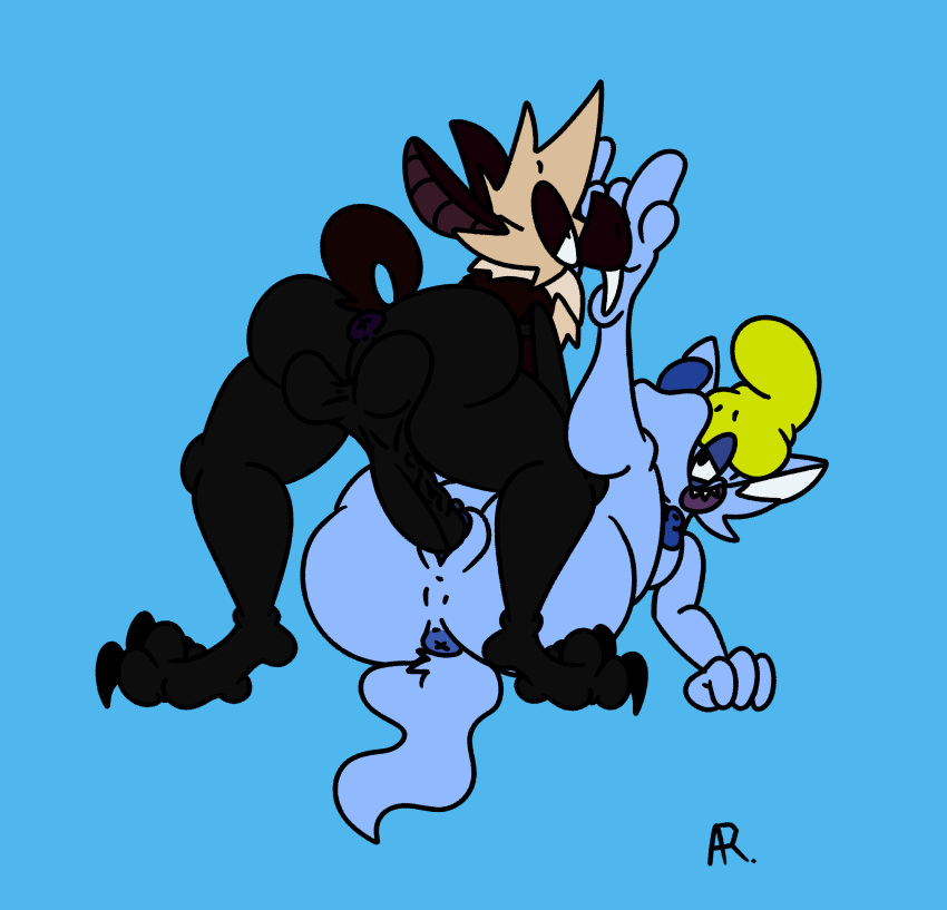 3_toes absurd_res animated anthro anus areola balls bedroom_eyes big_butt black_body black_penis blinking blue_anus blue_background blue_body blue_fur blue_nose breasts brown_body brown_fur butt canid canine canis chiropteran chubby_female claws curled_tail duo erect_nipples fangs feet female foot_fetish foot_on_face foot_play foot_sniffing from_front_position fur genitals green_hair hair half-closed_eyes happy happy_sex hi_res legs_up looking_at_another looking_at_partner looking_pleasured love male male/female mammal mating_press narrowed_eyes nickelodeon nipples nude open_mouth penetration penis pinned pivoted_ears pteropodid puffy_anus purple_anus pussy rocko's_modern_life seductive sex simple_background slightly_chubby smile sniffing snout soles spanklet spanklet_chocoa teeth toe_claws toes vaginal vaginal_penetration vein veiny_penis virginia_wolfe wide_hips wings wolf