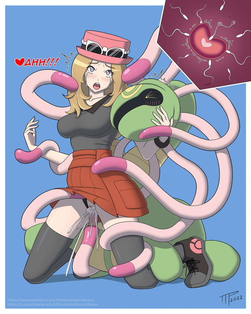 &lt;3 &lt;3_eyes bodily_fluids cradily cum cum_in_pussy cum_inside duo female feral fossil_pok&eacute;mon genital_fluids hi_res human impregnation interspecies interspecies_impregnation male male/female mammal nintendo penetration pok&eacute;mon pok&eacute;mon_(species) pok&eacute;philia serena_(pok&eacute;mon) sex tentacle_sex tentacles text thetentacleprofessor vaginal vaginal_penetration video_games xray_view