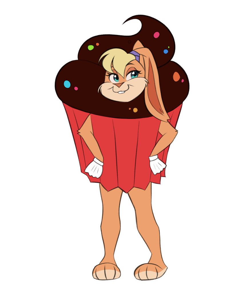 absurd_res anthro clothing costume cupcake cupcake_costume female food food_costume hi_res kigtoons lagomorph leporid lola_bunny looney_tunes mammal rabbit solo warner_brothers