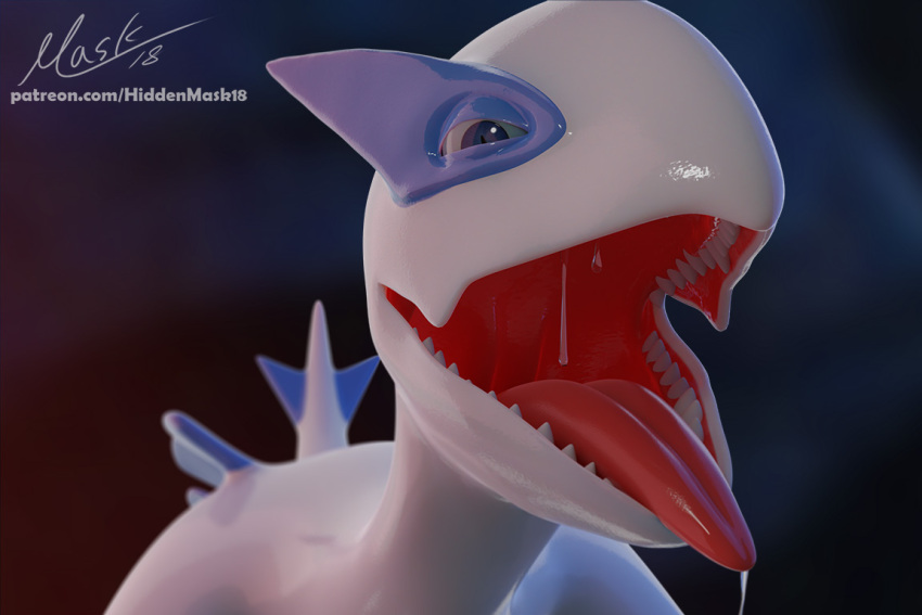 3d_(artwork) ambiguous_gender blender_(software) bodily_fluids digital_media_(artwork) feral hiddenmask18 legendary_pok&eacute;mon lugia mouth_shot nintendo open_mouth pok&eacute;mon pok&eacute;mon_(species) saliva saliva_on_tongue saliva_string scalie solo tongue tongue_out video_games vore