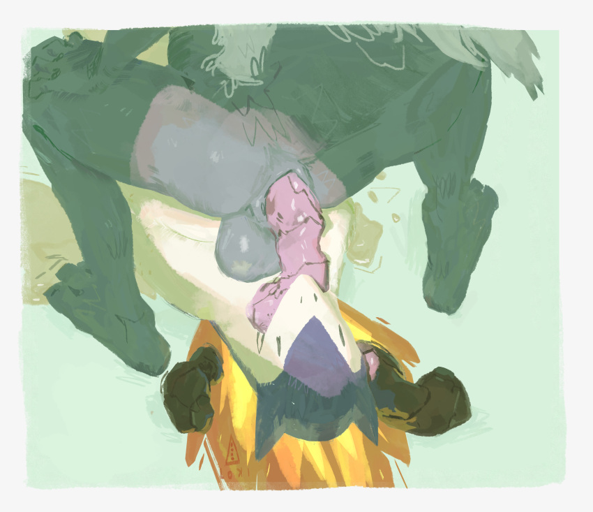 2022 6:5 ambiguous_gender anthro apollo_(cantbee) balls biped black_body black_fur bodily_fluids butt cel_shading colored digital_media_(artwork) duo eating_feces feces fire fur genital_fluids genitals golden_shower green_hair hair happy hi_res interspecies lineless living_toilet loki_lemuria male male/ambiguous mammal mephitid nintendo nude open_mouth peeing peeing_on_another pok&eacute;mon pok&eacute;mon_(species) pok&eacute;philia pooping pooping_in_mouth pooping_on_another scat shaded signature simple_background skunk smile standing striped_skunk typhlosion urine urine_on_ground video_games watermark watersports white_body white_fur white_hair yellow_body yellow_fur